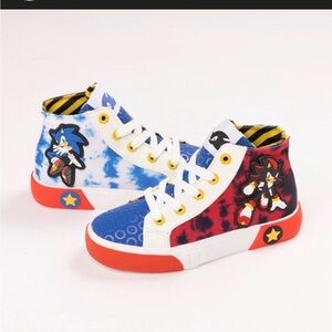 Sonic The Hedgehog Sega Blue High Top Ground Up Sneakers Shoes Kids Size 11